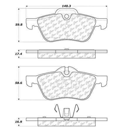 Centric Parts Posi-Quiet Ceramic Pads, 105.09390 105.09390